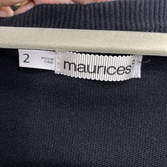 Maurices Aztec Sequin Sweater Women Size 2X Black Gold scoopneck Pullover - Picture 6 of 11